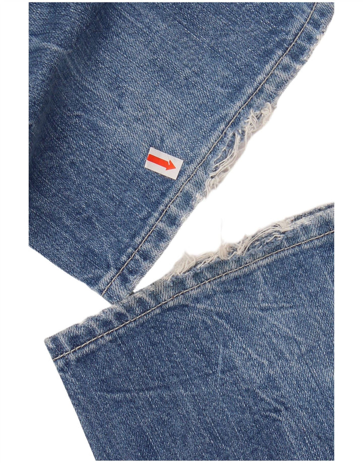 MELTIN' POT Blugi Distressed Straight Marvin pentru bărbați W33 L34 Bumbac albastru