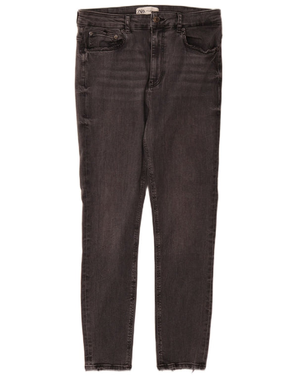 Blugi skinny pentru femei cu talie înaltă Zara EU 42 Large W32 L27 Gri