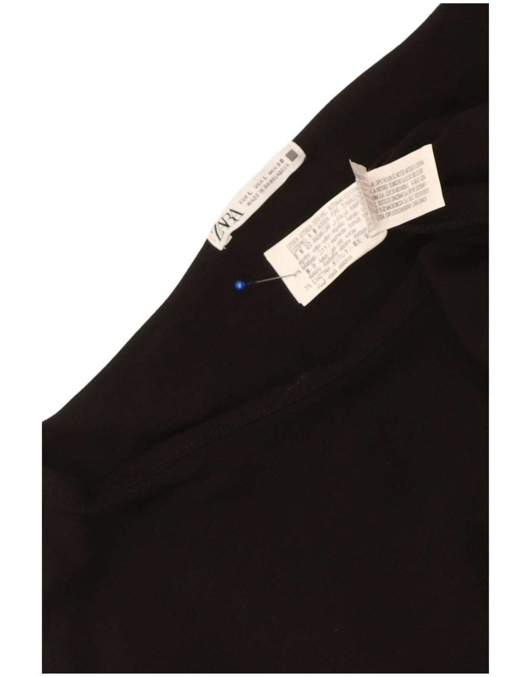 Rochie Maxi pentru Damă Zara UK 14 Mare Bumbac Negru
