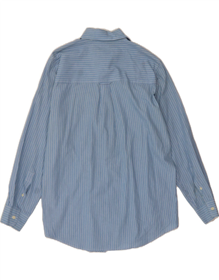 CHAPS Mens Shirt Medium Blue Striped Cotton Vintage Chaps and Second-Hand Chaps from Messina Hembry 