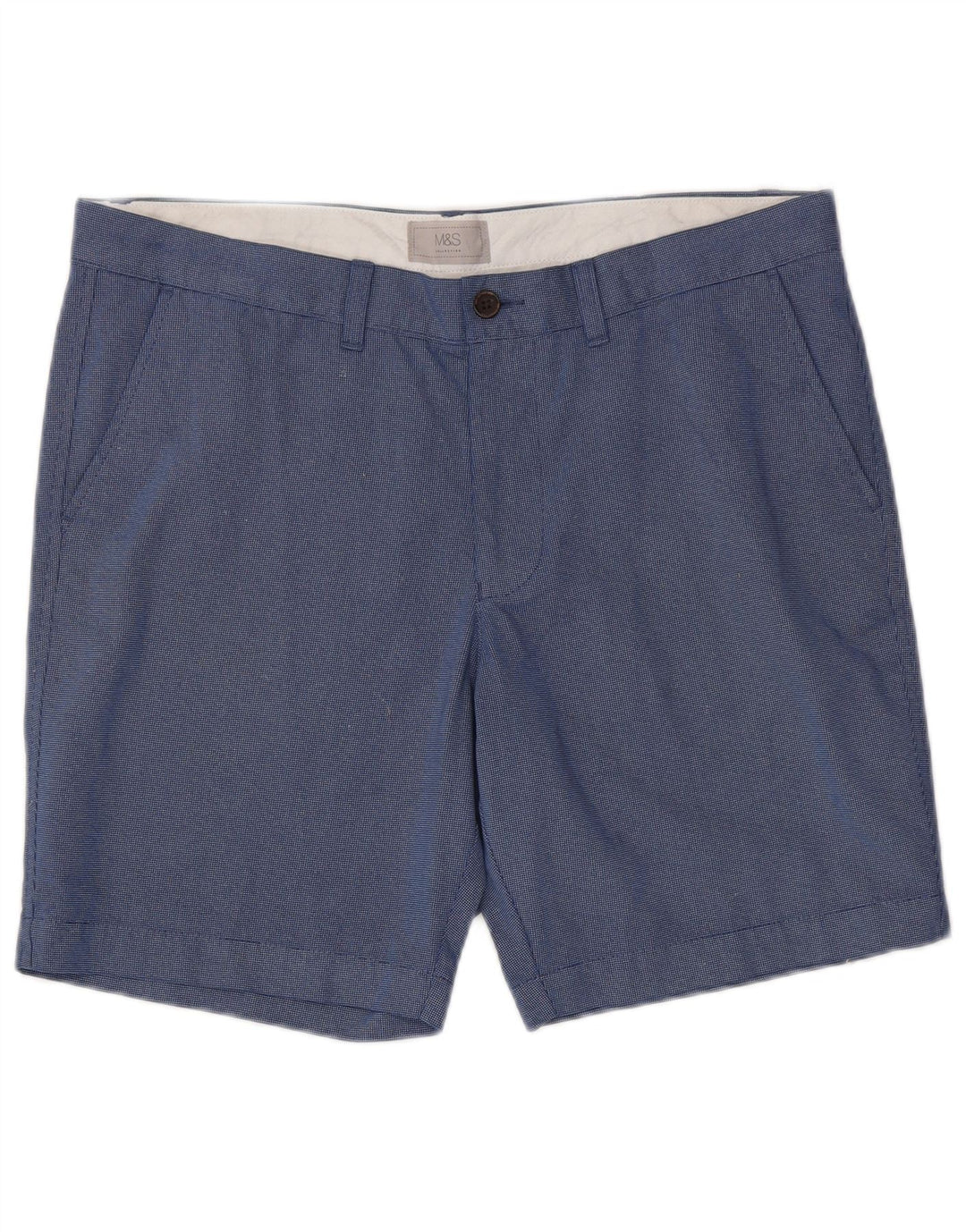MARKS & SPENCER Pantaloni scurți chino pentru bărbați W36, mare, albastru, bumbac