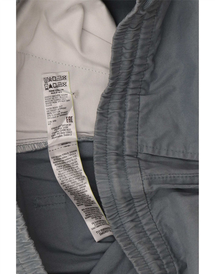 Pantaloni scurți chino pentru bărbați Marks & Spencer W34, mare, albastru, bumbac