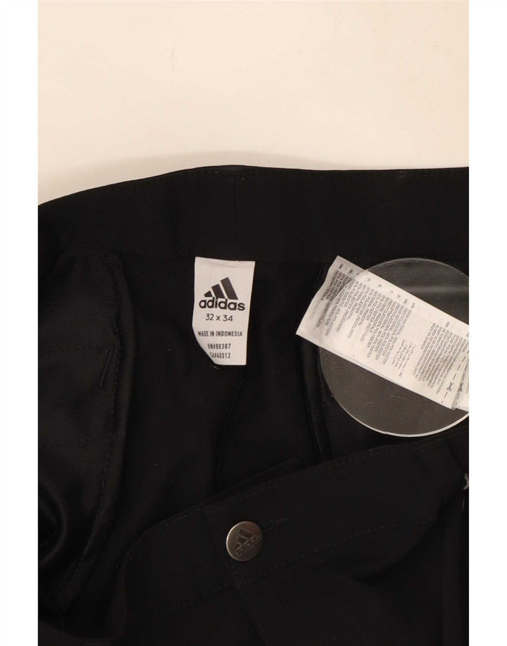 Pantaloni chino subțiri pentru bărbați Adidas W32 L34 poliester negru