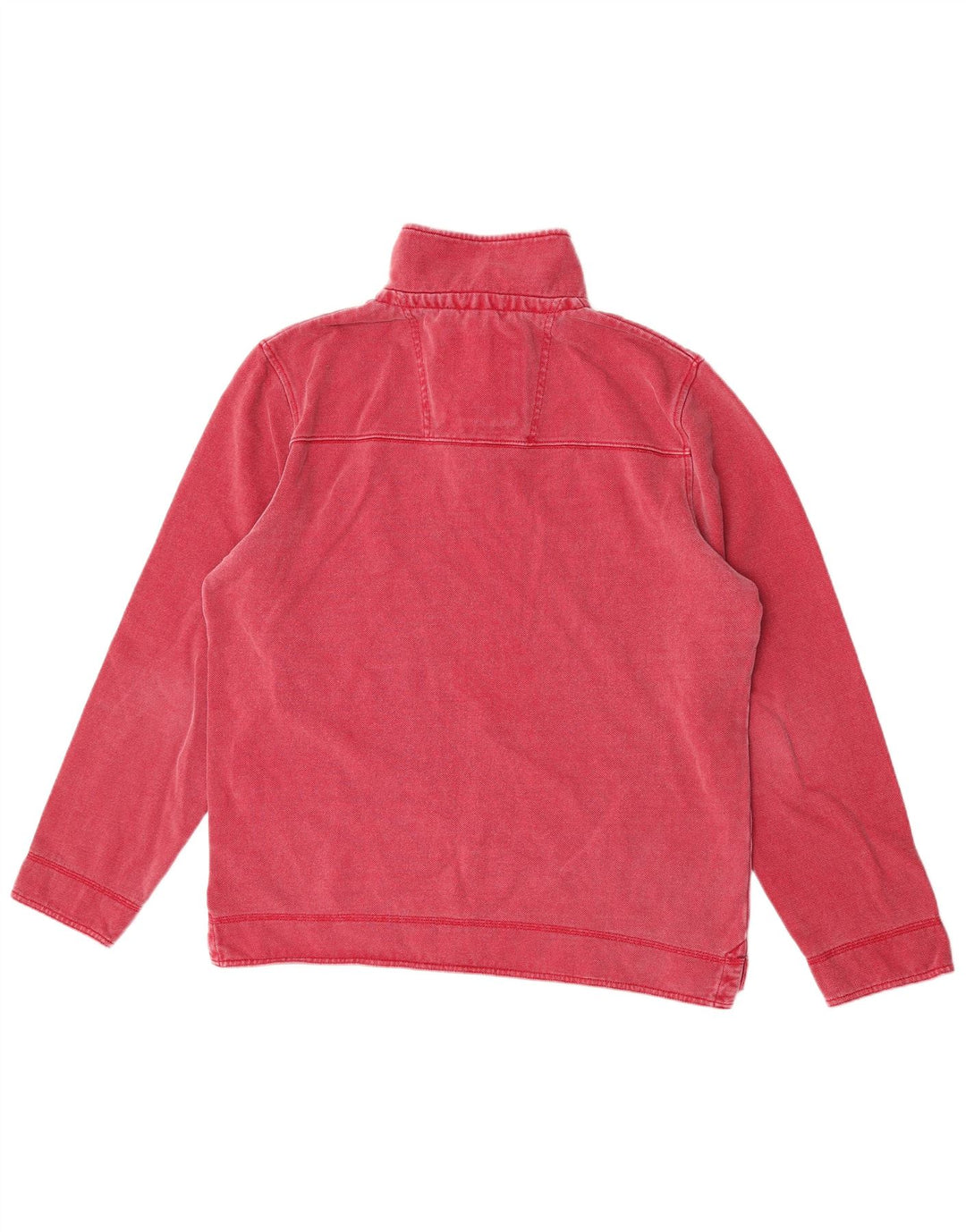 Crew Clothing Hanorac pentru bărbați cu fermoar și gât Pulover Bumbac roșu mediu