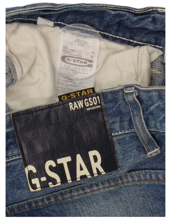 Blugi G-STAR Yield Slim pentru bărbați W33 L32 Bumbac albastru