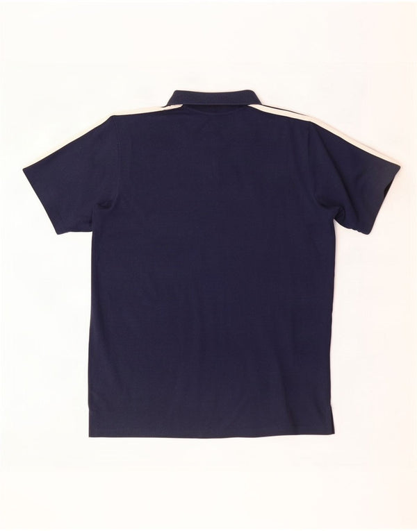 Tricou polo Adidas Climalite pentru bărbați XL, bumbac bleumarin