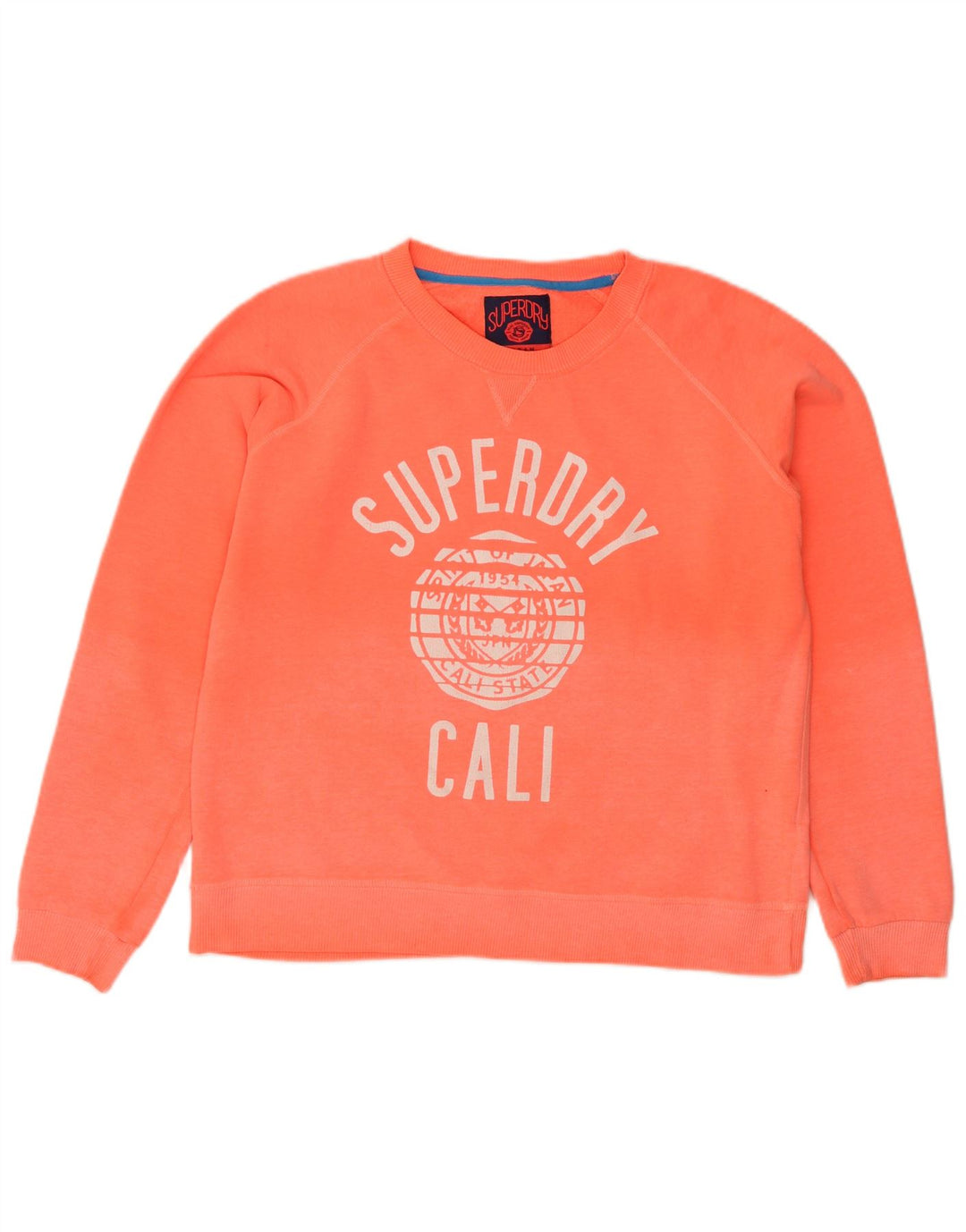 SUPERDRY Pulover cu grafic pentru femei UK 16 mare portocaliu