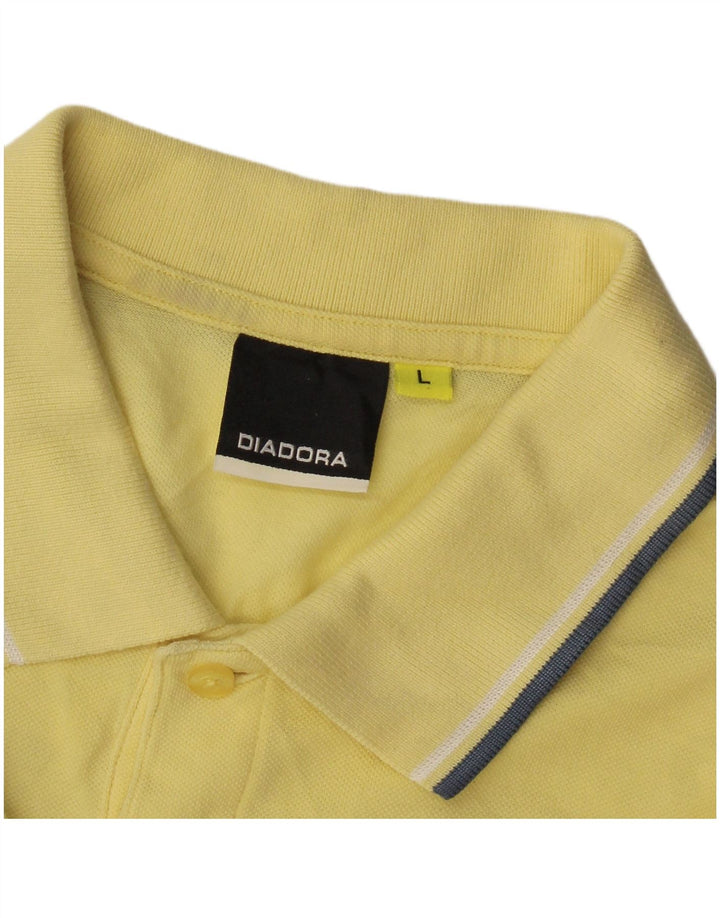 Tricou polo pentru bărbați Diadora, galben mare
