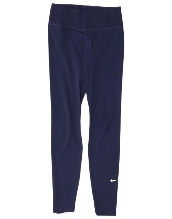Leggings Dri Fit NIKE pentru femei UK 10 Poliester bleumarin mic