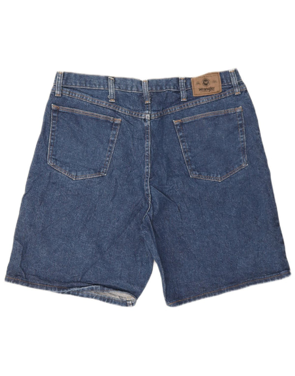 Pantaloni scurți din denim Wrangler pentru bărbați, cu tăiere relaxată, W38 XL, bumbac albastru