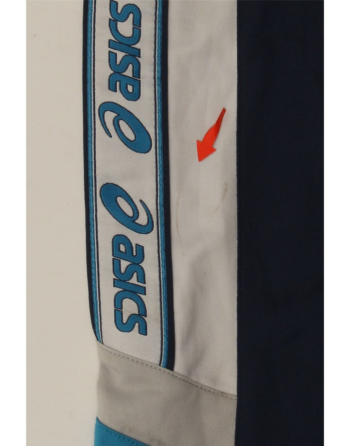 Pantaloni de trening grafic ASICS pentru bărbați, mijlocii, albastru marin, blocuri de culoare