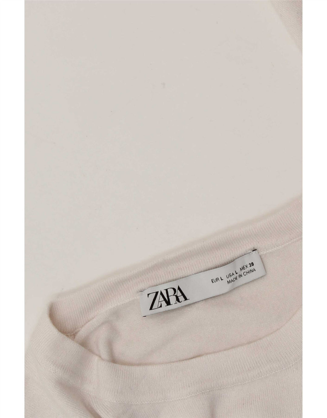 Pulover pentru damă Zara, cu gât turnut, mare, alb