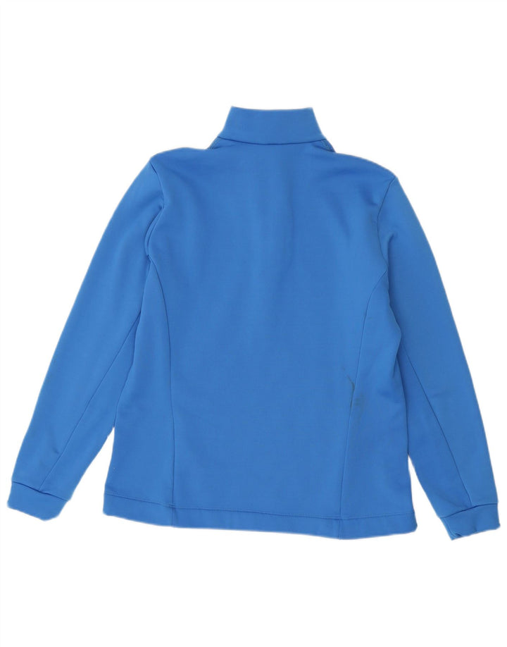 Pulover pentru femei Odlo, cu fermoar, cu gât, UK 18 XL, poliester albastru