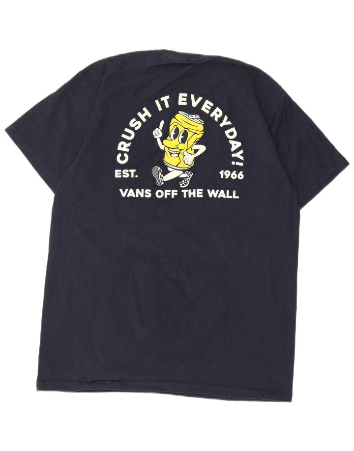 Tricou grafic pentru bărbați Vans Classic Fit Top mediu din bumbac bleumarin