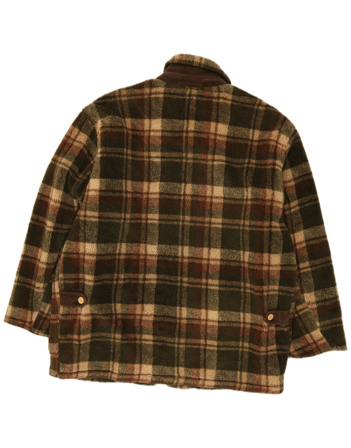 Jachetă fleece pentru bărbați Bailo UK 42 XL, poliester verde check