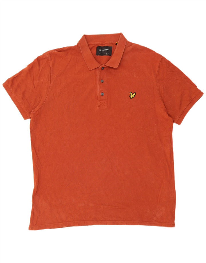 Tricou polo pentru bărbați Lyle & Scott, bumbac portocaliu XL
