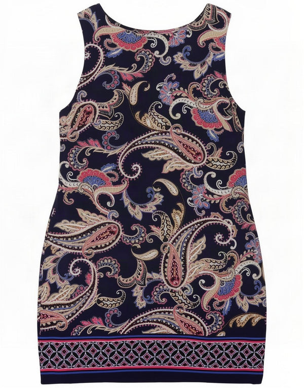 Wallis Rochie fără mâneci pentru femei UK 14 Medium Bleumarin Paisley