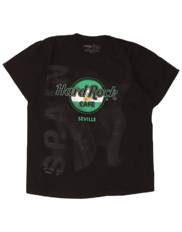 Tricou grafic Seville pentru femei Hard Rock Cafe Top UK 14 Bumbac mediu negru