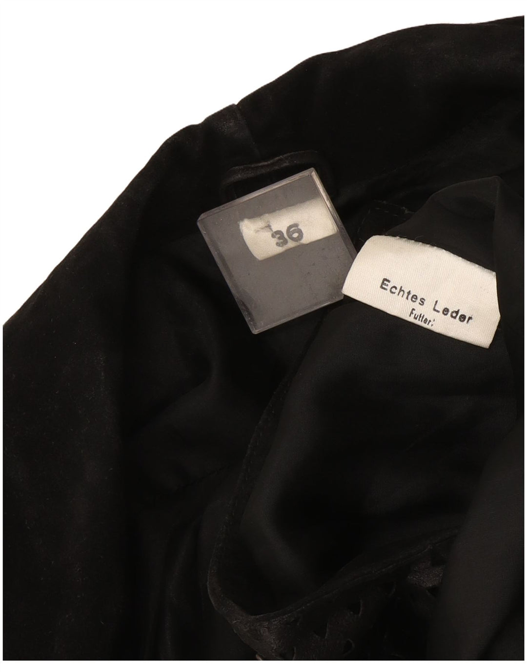 Palton din piele vintage pentru femei EU 36 XS piele neagră