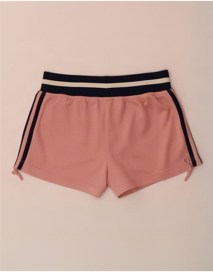 Pantaloni scurți sport Adidas pentru femei UK 12 Medium Pink Colorblock Poliester