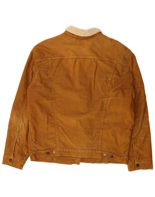 Jachetă pentru bărbați Levi's Sherpa Corduroy UK 42 XL Bumbac maro