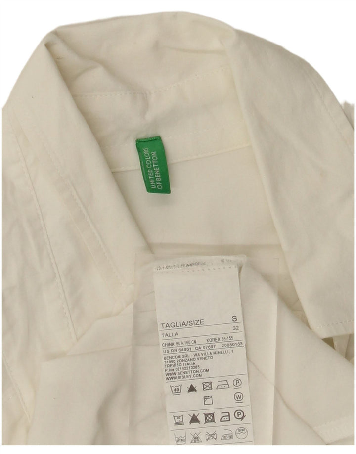 Pulover pentru femei Benetton UK 10 Bumbac alb mic