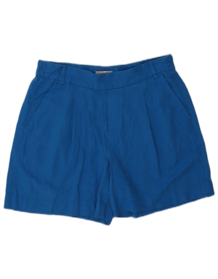 MARKS & SPENCER Pantaloni scurti chino pentru femei UK 12 Medium W32 Blue Linen