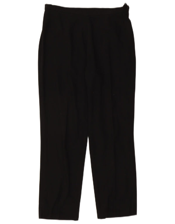 Pantaloni casual drepti pentru femei Marks & Spencer UK 12 Medium W30 L27 Negru