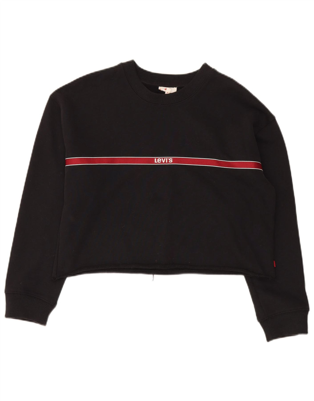 Levi'S Pulover oversized Crop pentru femei UK 6 XS Negru cu dungi