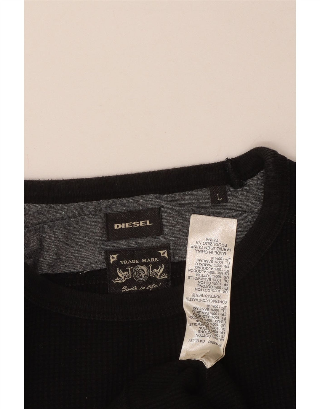 DIESEL Hanorac pentru bărbați Pulover mare, negru, bumbac