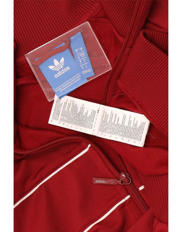 Trening pentru bărbați Adidas Top Jachetă Mic Bordeaux Poliester