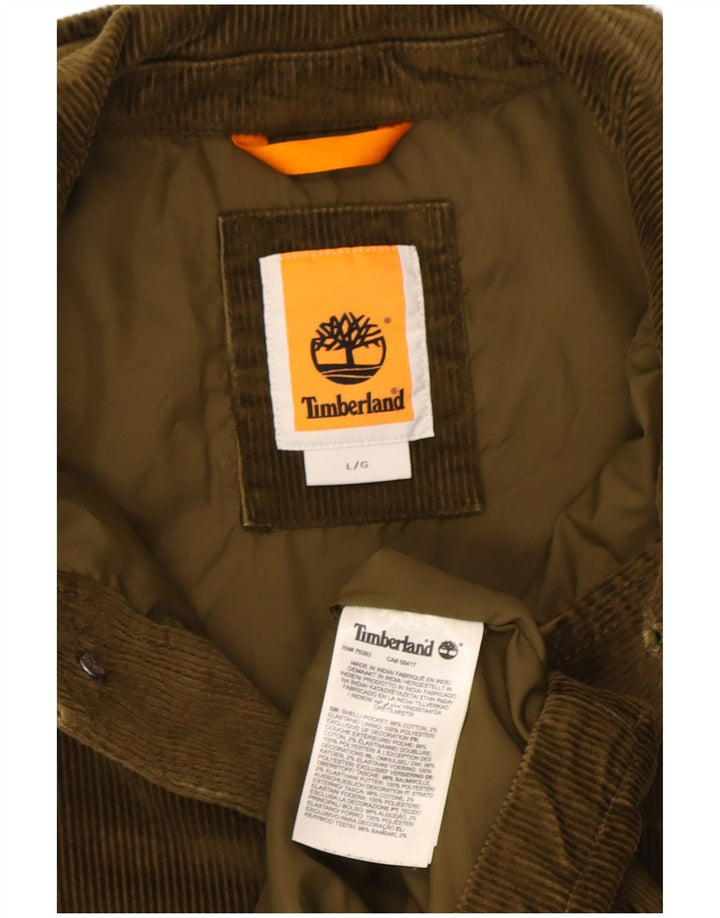 Jachetă pentru bărbați din velur Timberland UK 40, bumbac kaki mare