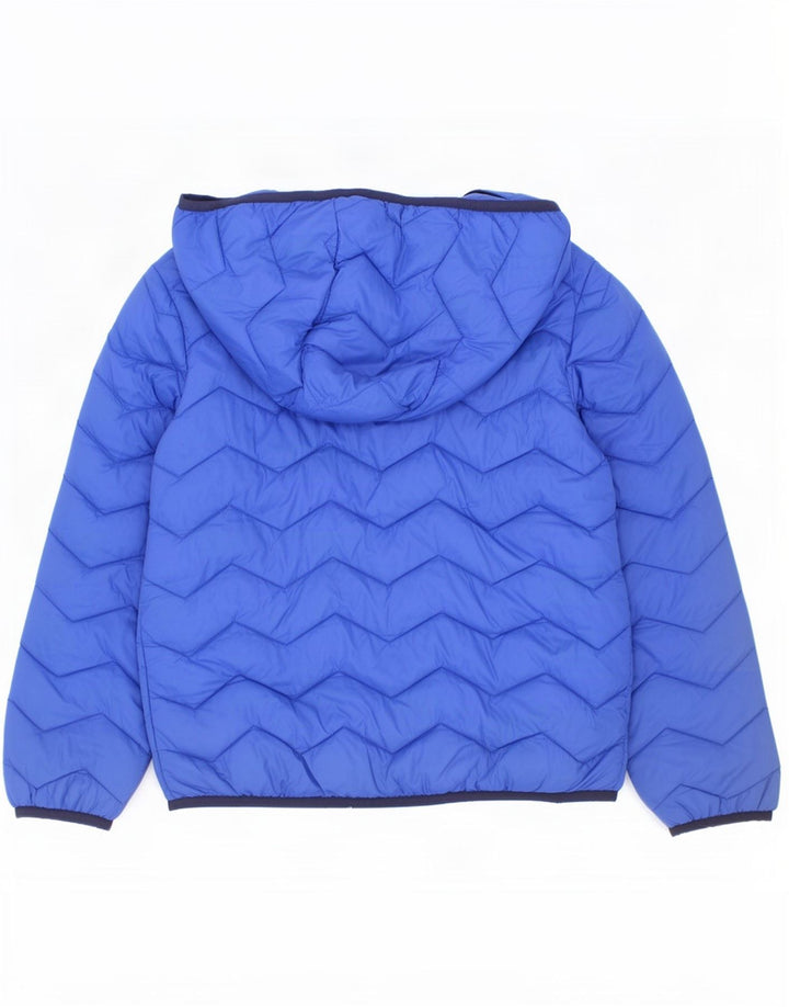 Jachetă căptușită cu glugă Benetton pentru băieți 7-8 ani Poliamidă albastră medie