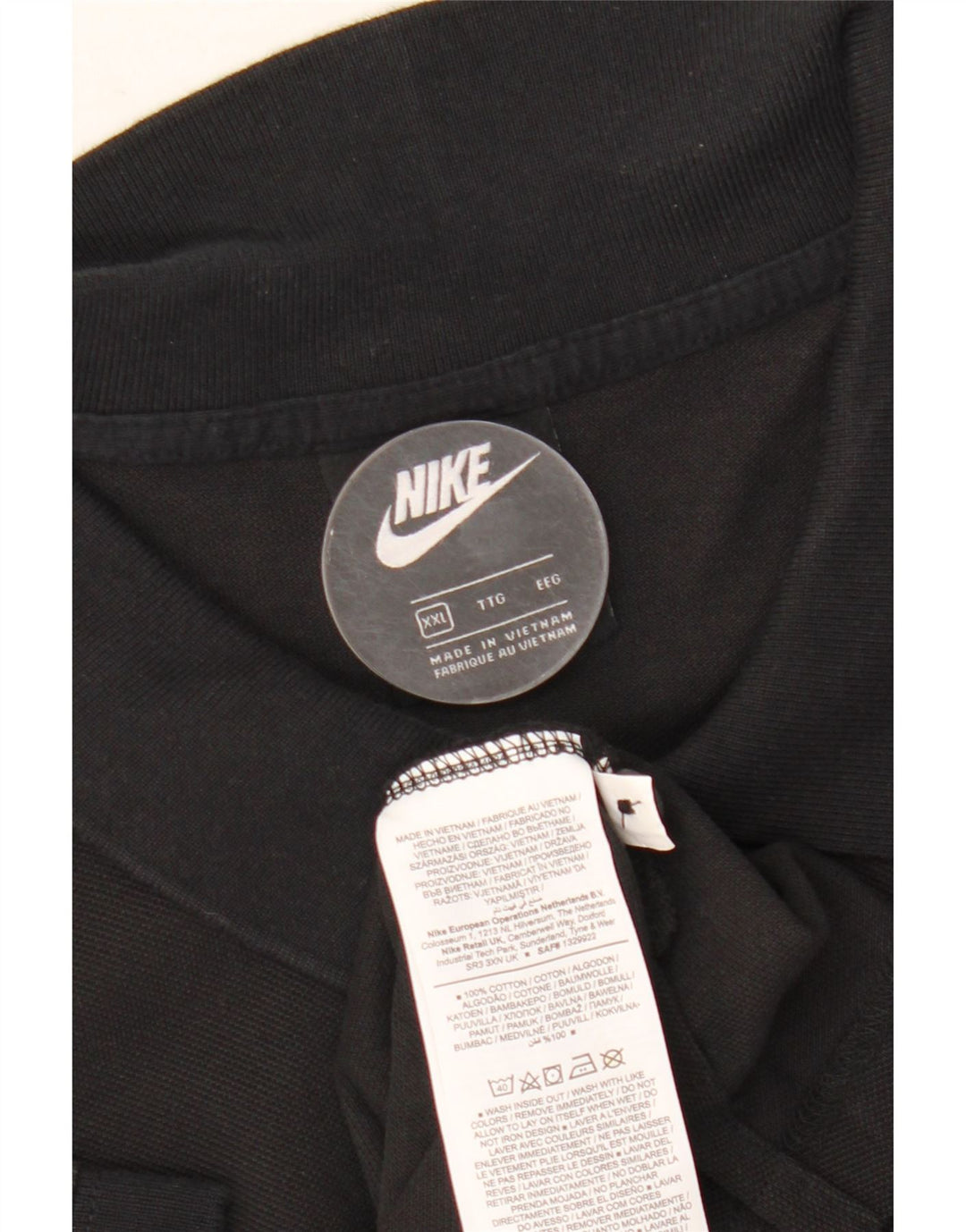 Tricou polo Nike pentru bărbați 2XL, bumbac negru