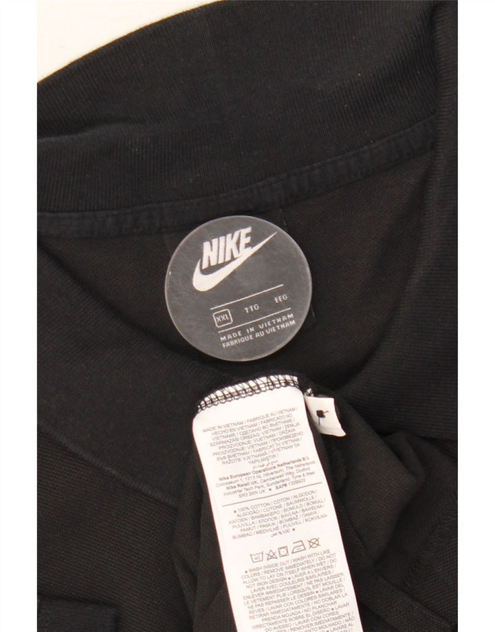 Tricou polo Nike pentru bărbați 2XL, bumbac negru