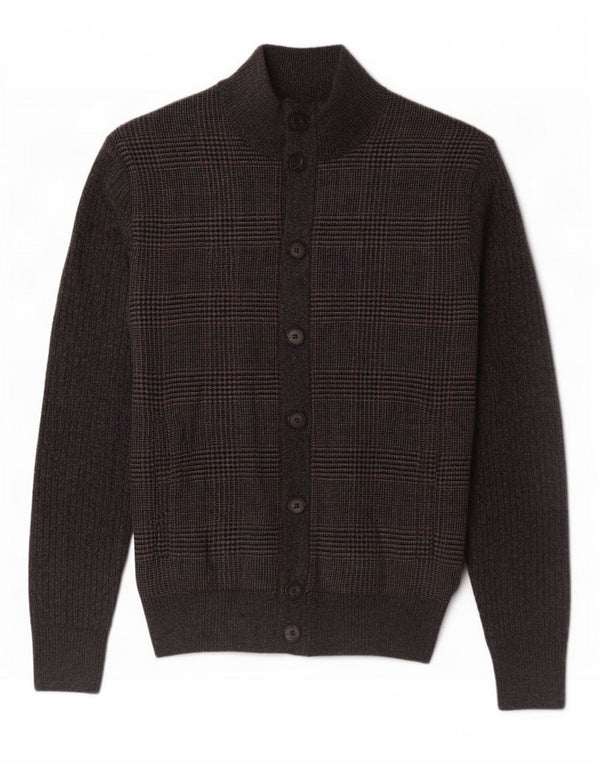 Pulover cardigan pentru bărbați Hackett XS Lână gri Houndstooth