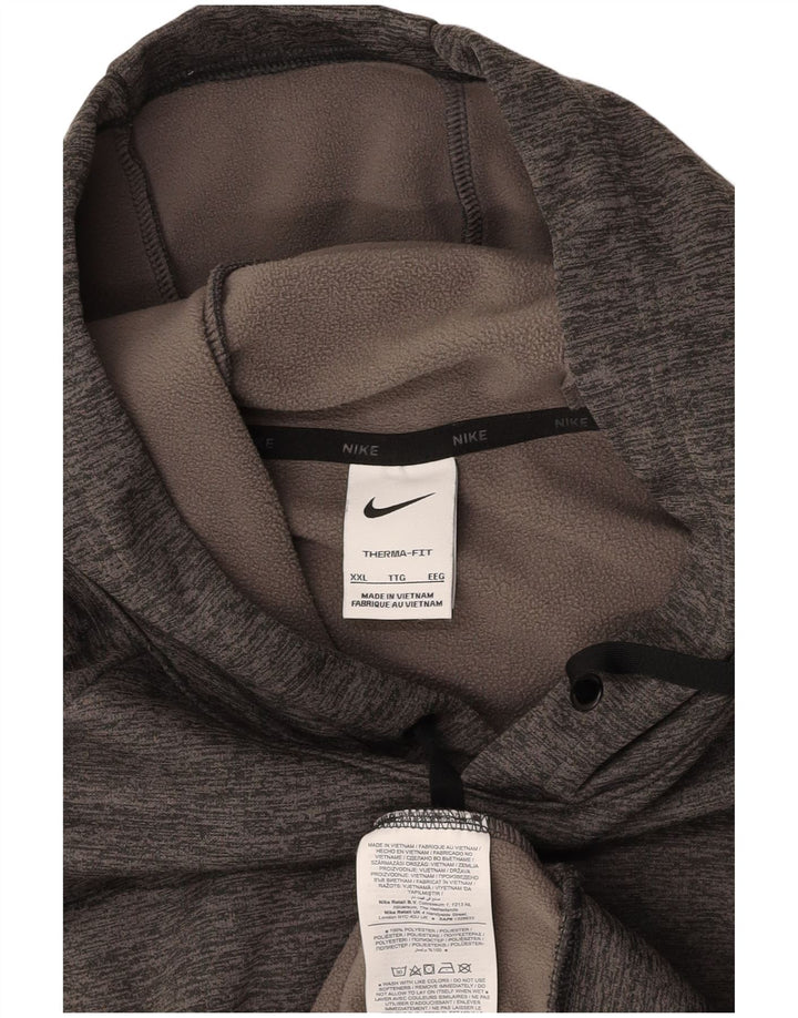 Pulover NIKE Therma-Fit pentru bărbați, 2XL, poliester gri