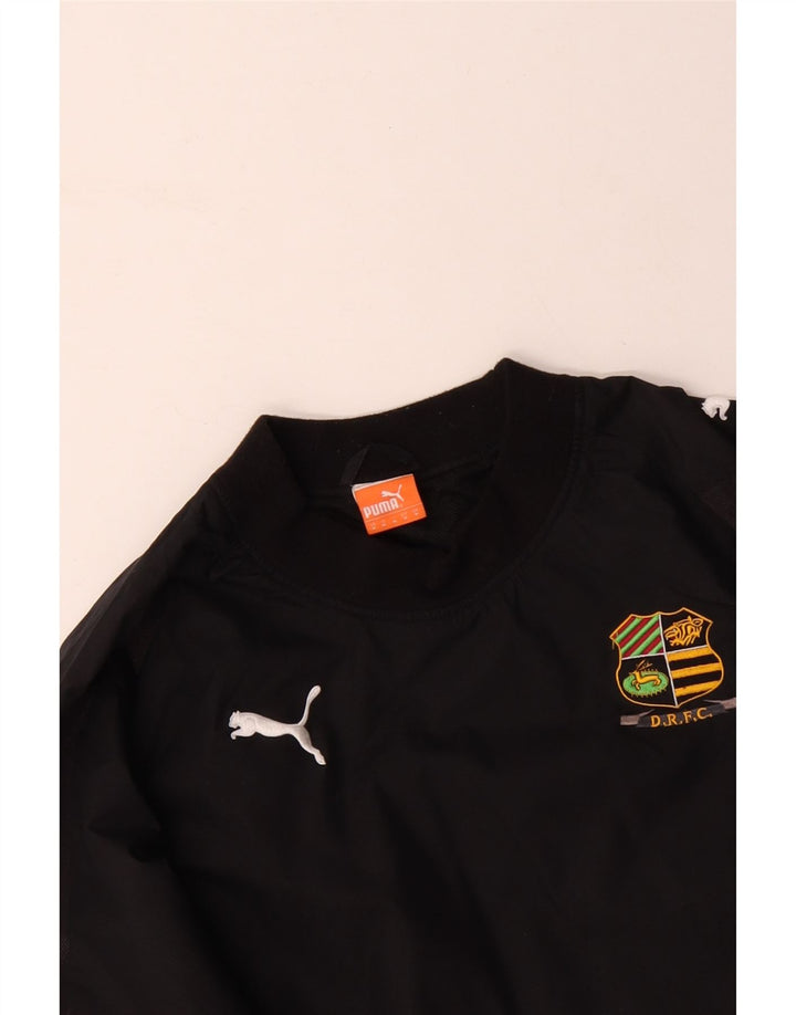 Top grafic PUMA cu mânecă lungă pentru bărbați, poliester mediu negru