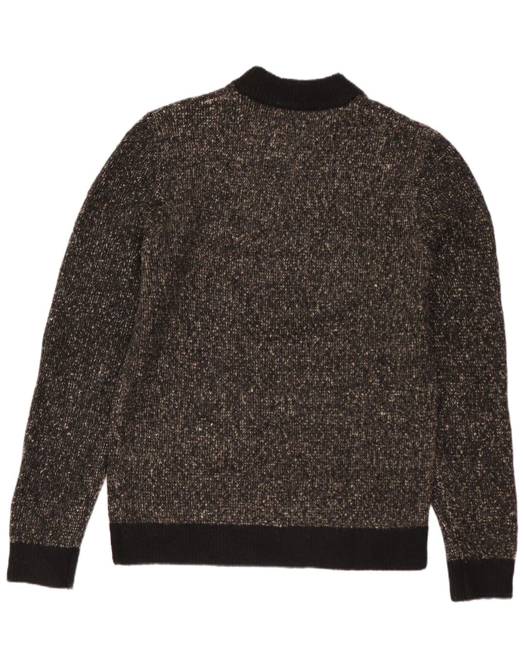 JACK & JONES Pulover pentru bărbați cu decolteu rotund din poliester cu pete negru mediu