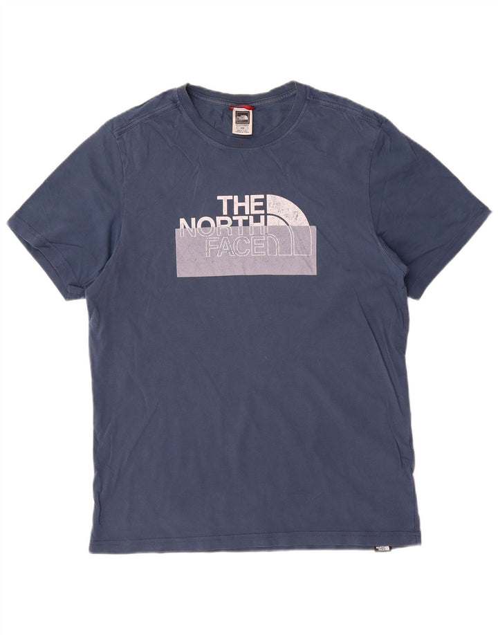 Tricou grafic pentru bărbați The North Face Top din bumbac albastru mediu
