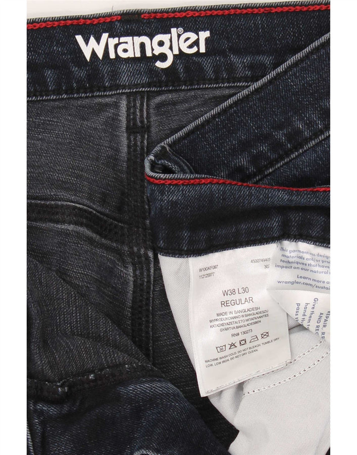 Blugi drepti obișnuiți pentru bărbați Wrangler W38 L30 bumbac bleumarin