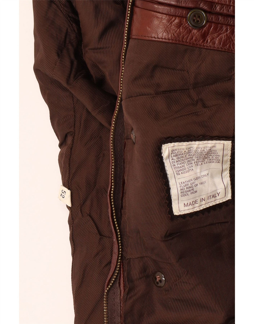 Palton din piele pentru femei VINTAGE IT 52 2XL din piele maro