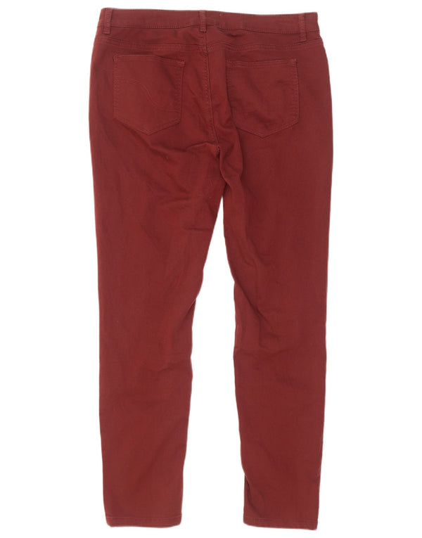 Fat Face, pantaloni slim casual pentru femei UK 14 mare W32 L29 bumbac burgundă