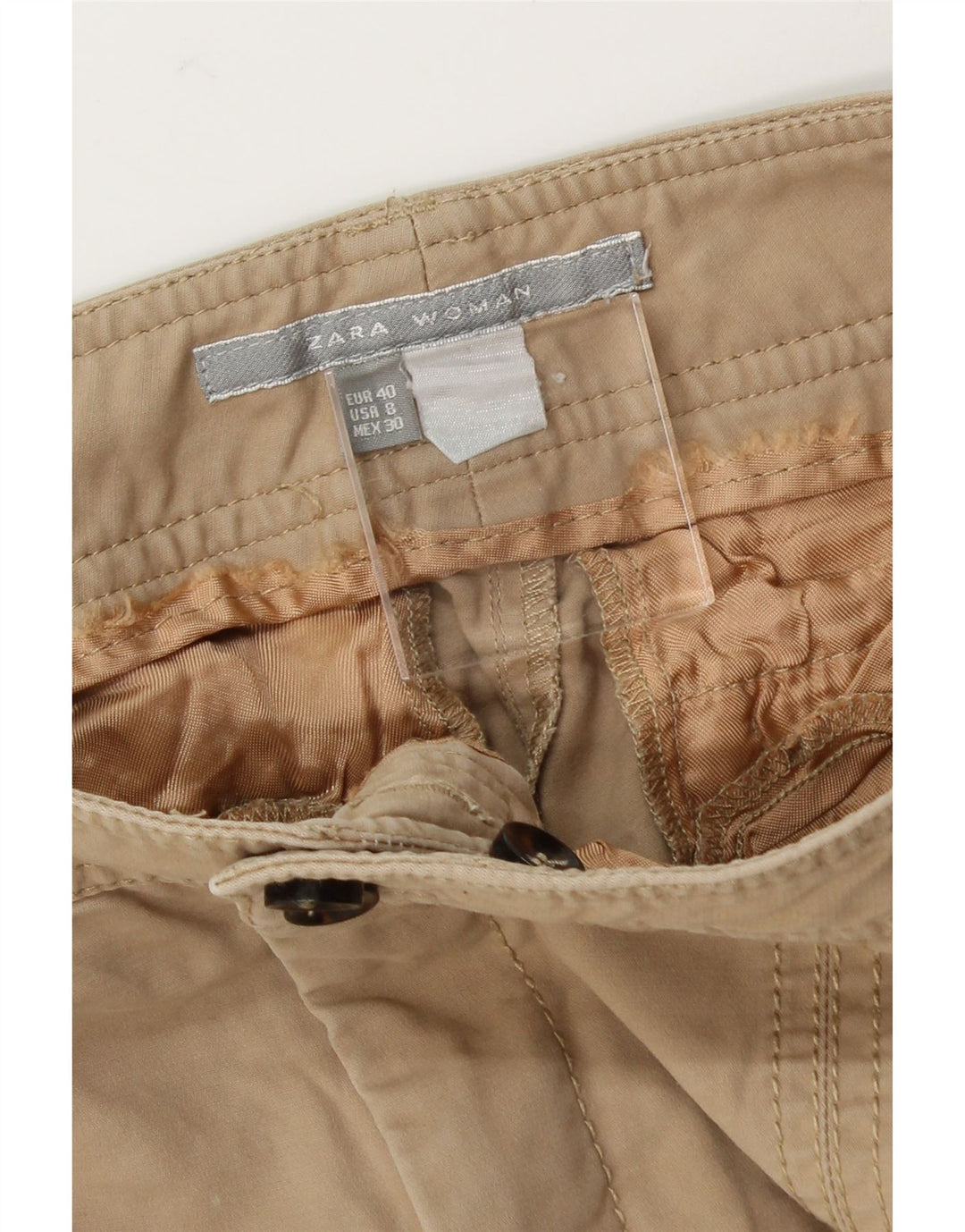 ZARA Womens Slim Chino Trousers EU 40 Medium W30 L26 Beige Vintage Zara and Second-Hand Zara from Messina Hembry 