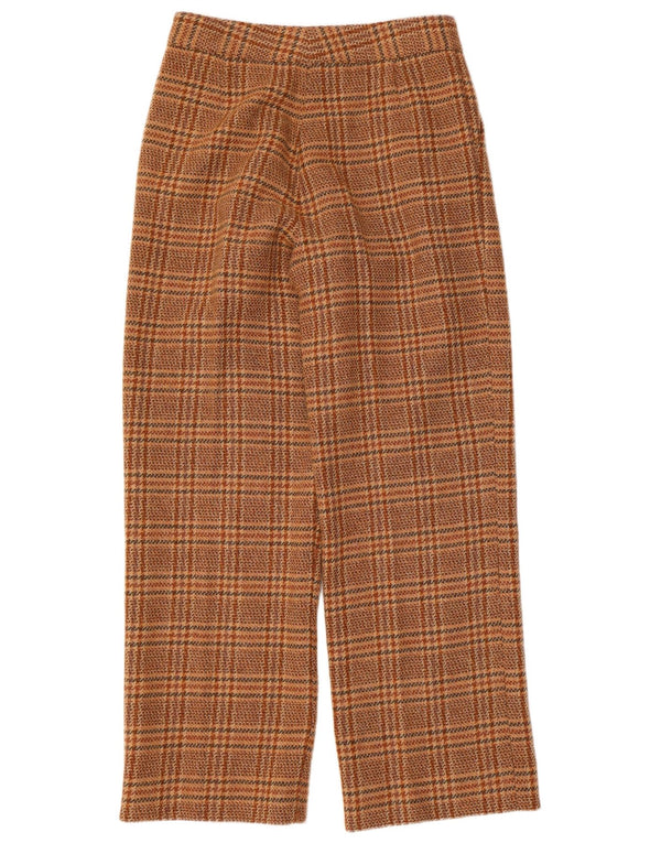 Pantaloni chino drepți vintage pentru femei W28 L28 Brown Check