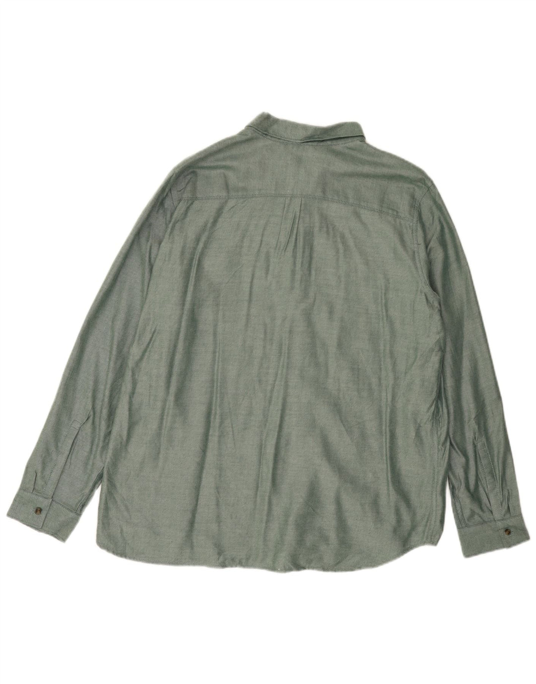 Cămașă de flanel supradimensionată pentru femei EDDIE BAUER UK 18 XL bumbac verde