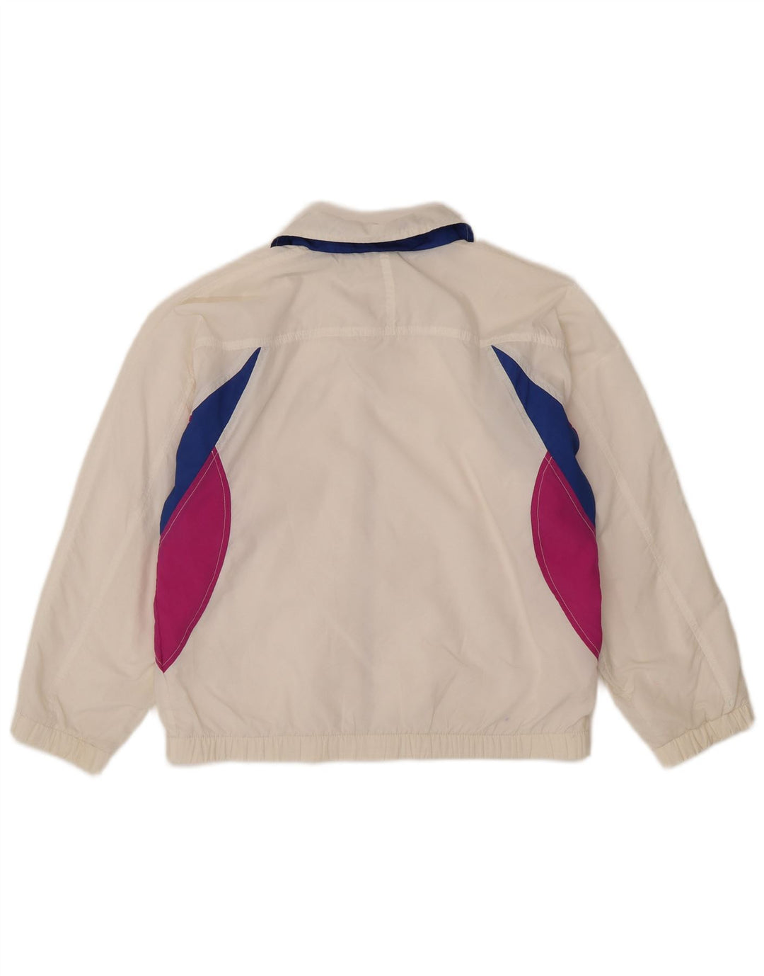 Jachetă de trening Ellesse pentru femei UK 14 Medium White Colorblock Nylon