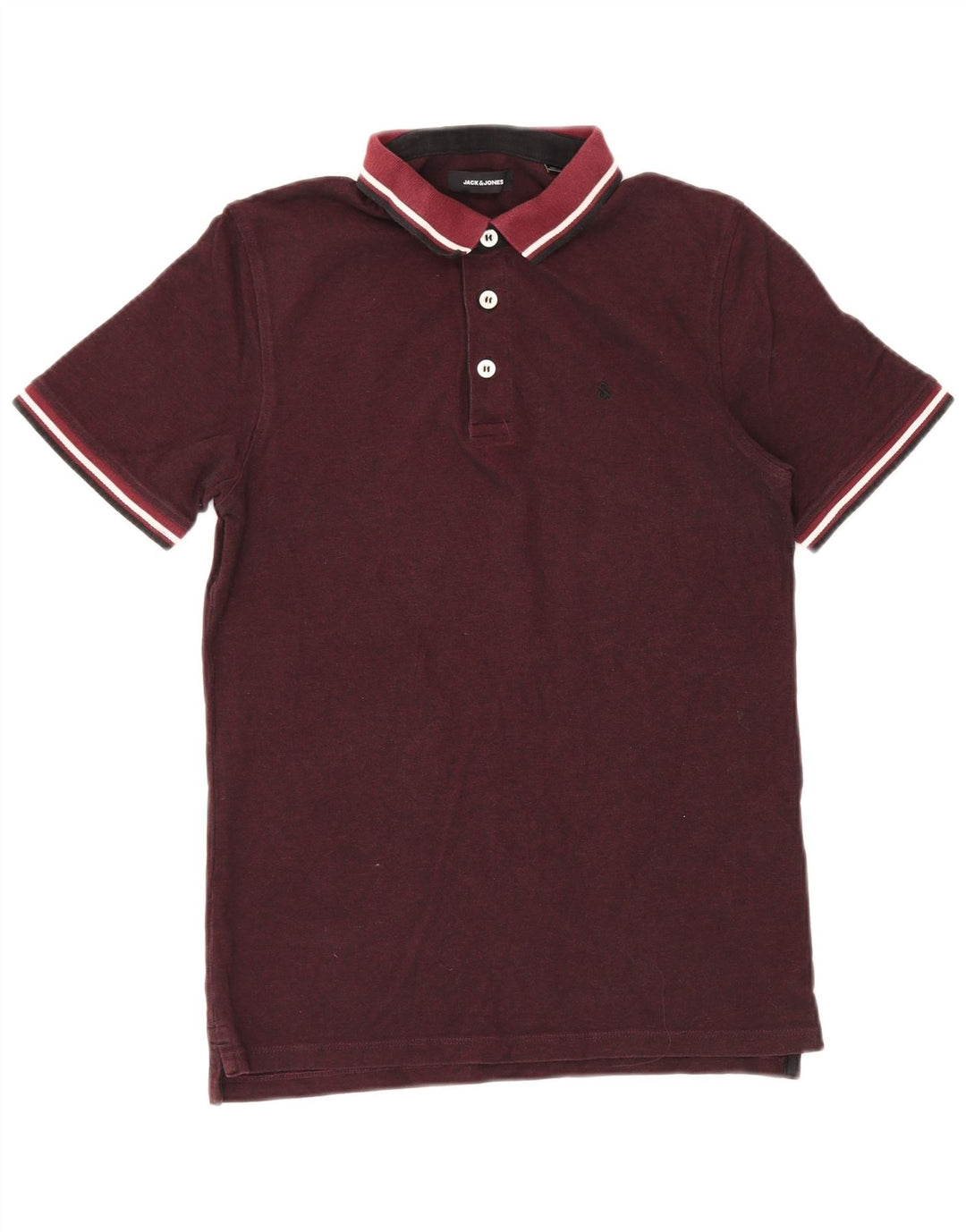 Cămașă polo pentru bărbați JACK & JONES Bumbac burgundă mediu