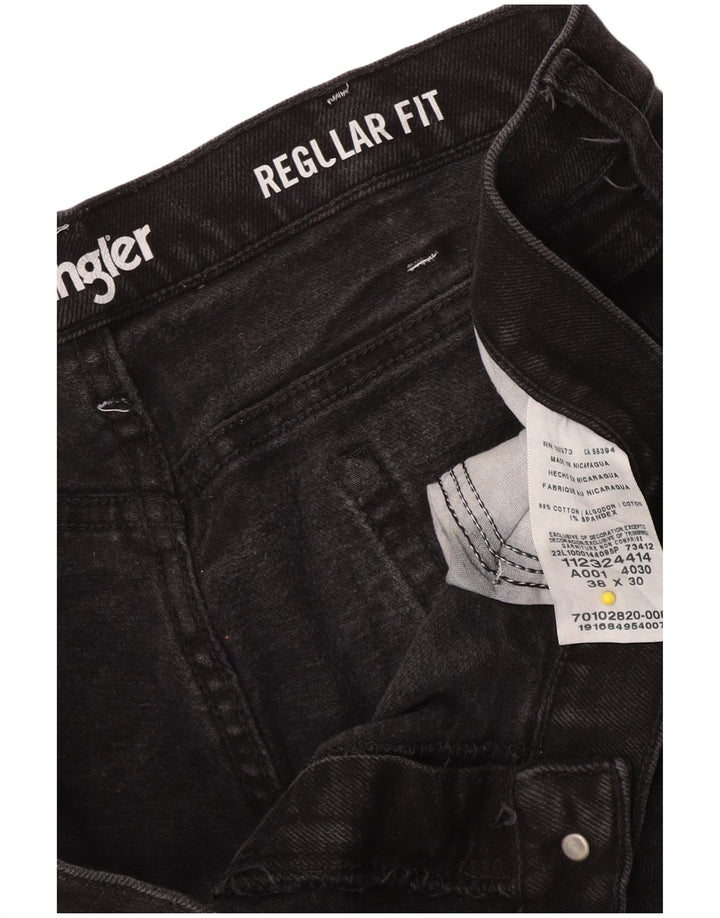 Blugi drepti Wrangler pentru bărbați, cu ajustare normală, W38 L30, bumbac negru