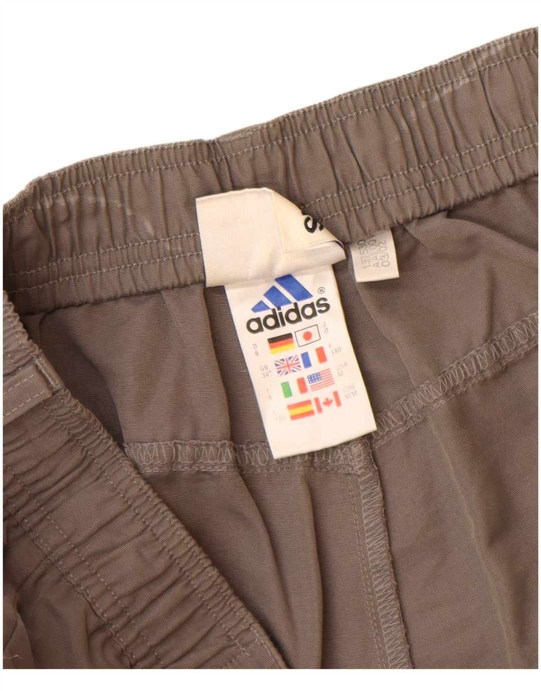 Pantaloni ADIDAS pentru bărbați, drepti, capri, mari W34 L20, bumbac gri